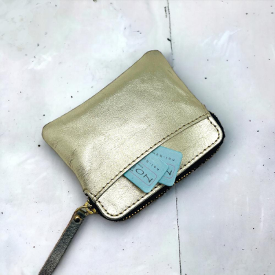 Mini leather pouch - Smiley Doré