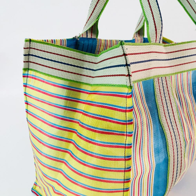 Sac recyclé XL - Fruits - Bleu