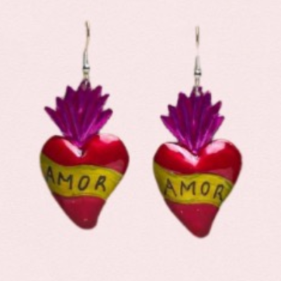 Mexican earrings - Amor