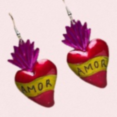 Mexican earrings - Amor