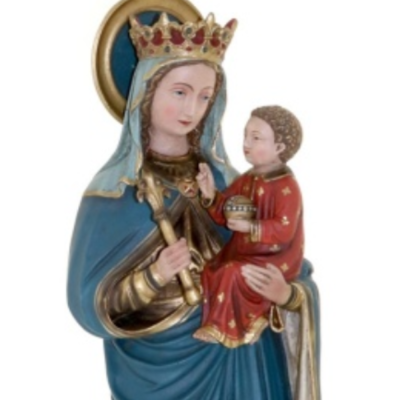 Sculpture Virgin Mary carrying Jesus