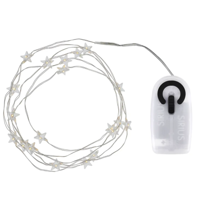 Guirlande Etoile Lumineuse Blanche - 20 Leds