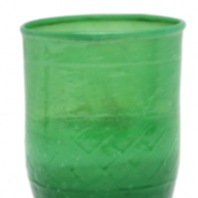 Glass vase 8 cm - Green