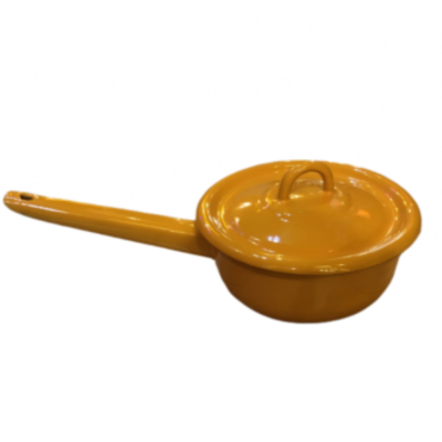 Enamelled saucepan - Mustard