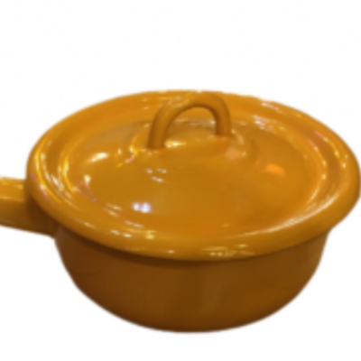 Enamelled saucepan - Mustard