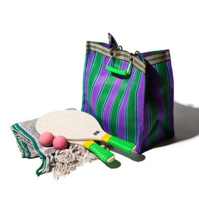 Recycled bag - Green/Violet