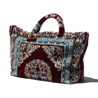 Carpet Fabric Bag - Burgundy