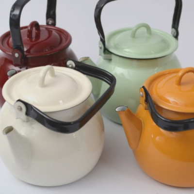 3.5L enameled teapot - Green