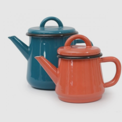 1.2L enameled teapot - Plain Blue