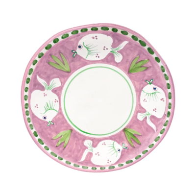 Deep plate - 23 cm - Fish / Pink