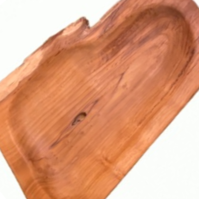 Teak plate - oval