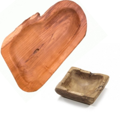 Teak plate - oval