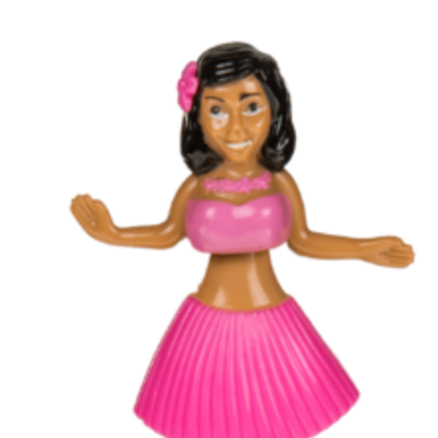 Figurine mobile - Hula Girl - Rose