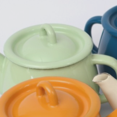 Teapot 1L Email Ukraine Green - 11 cm