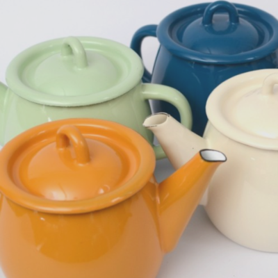 Teapot 1L Email Ukraine Green - 11 cm